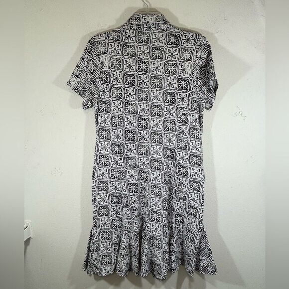 IBKUL LADIES polo shirt DRESS MEDIUM BLACK WHITE TENNIS GOLF UPF QUICK DRY - Picture 7 of 12